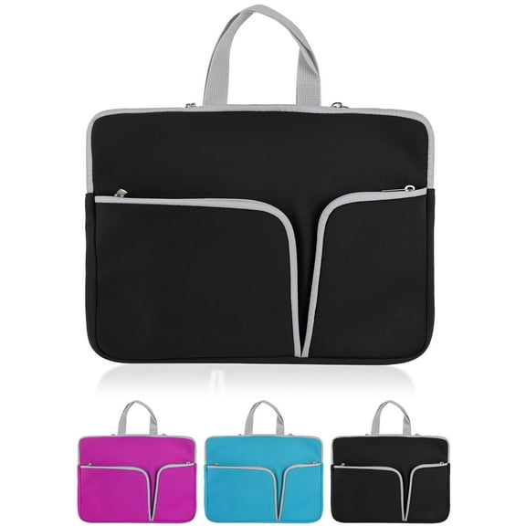 Gustave Laptop Bag Sleeve Case 11/14/15 Inch Waterproof Slim Computer Carrying Bag Notebook Protective Cover Handbag Briefcase with Handles for Men Women "Black"