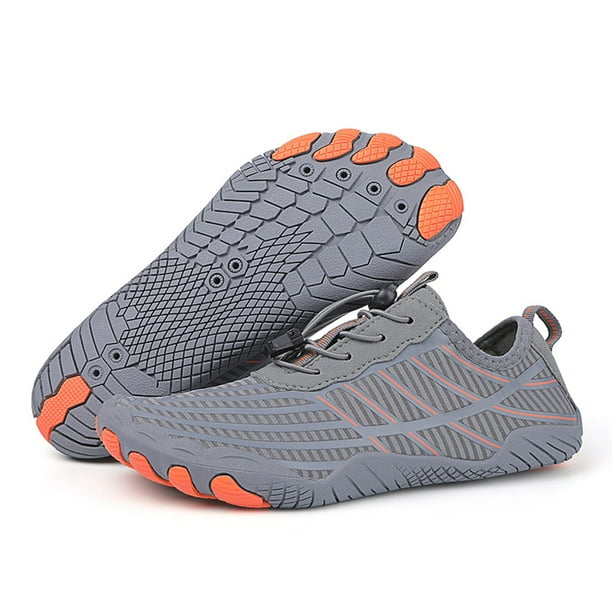 Zapatos Agua Secado Rápido Descalzo Aqua Calcetines Playa para Hombres Mujeres (40) Gris