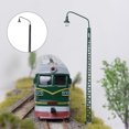 thumbnail image 1 of Train Lamppost Bright White Lighting Modes LED Scene Lights Layout Model Railway Lamp Making Architectural Table Yards Black（Warm Light）, 1 of 7