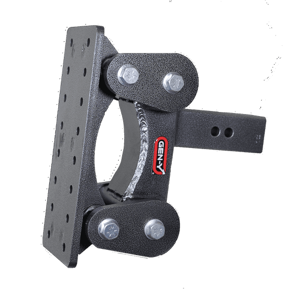 GEN-Y GH-1301 The BOSS TORSION-FLEX Pintle Plate Adjustable 6.5" Drop Hitch Only for 2.5" Receiver - 21,000 LB Towing Capacity - 2,400 LB Tongue Weight
