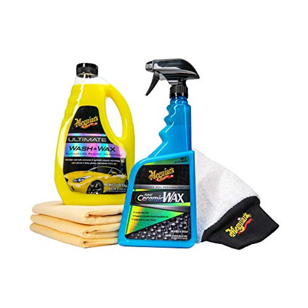 MEGUIAR'S G55163 Premium Wash & Hybrid Ceramic Wax Kit