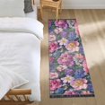 thumbnail image 3 of Yayeee Runner Rug for Bedroom 2'x6' Machine Washable Hallway Non Slip Mat, Soft Pinks Flowers, 3 of 8