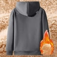thumbnail image 5 of Bibifish Womens Jackets With Cute Cat Ear Hooded Winter Cozy Thick Fleece Lined Coats Solid Color Cozy Zip Up Streetwear Coats For Ladies, 5 of 7