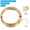 thumbnail image 2 of Uxcell 2 Rolls 26Ga/0.4mm 49.21Ft Half Hard Bendable Brass Square Wire, Brass, 2 of 5