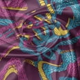 thumbnail image 5 of Ambesonne Animal Window Valance, Hand Drawn Art Snakes, 54" X 18", Plum Blue Yellow, 5 of 5