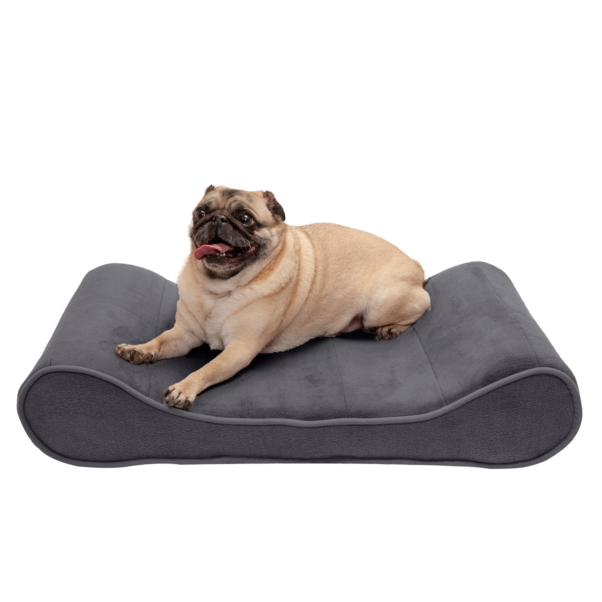 ASYストアFurhaven Cooling Gel Foam Pet Bed for Dogs a SofaStyle Faux Cats Fur and