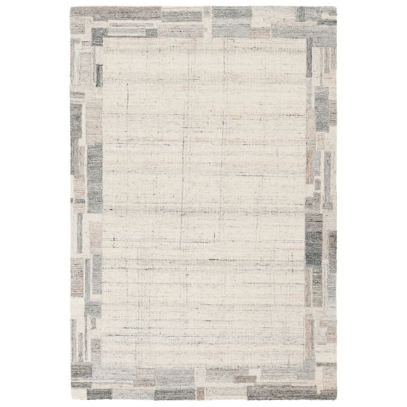 SAFAVIEH Restoration Vintage Elsie Abstract Area Rug, Grey/Beige, 6' x 9'