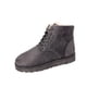 thumbnail image 1 of Zapatos para mujer, botas grandes de algodón de color liso para mujer, botas cortas con cordones, botas de nieve cálidas, zapatos para correr, botas vaqueras, 1 of 8