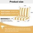 thumbnail image 3 of Outdoor Deep Seat Patio Cushion Set, 24x24x4.3 in, Waterproof Fade-Resistant Patio Furniture Cushions with Backrest, Removable Covers（Yellow white）, 3 of 6