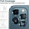 thumbnail image 5 of Dteck Camera Lens Protector for iPhone 12 Pro Max, Metal Full Cover + Tempered Glass Circle Screen Camera Protection for iPhone 12 Pro Max 6.7 inch, Blue, 5 of 5