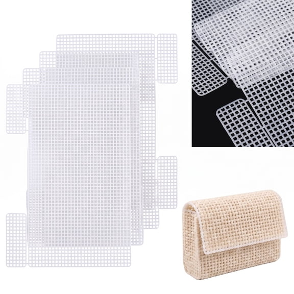 10pcs 2 Sizes Plastic Mesh Canvas Bag Sheets Plastic Net Cover DIY Crafting Handbag Accessories Acrylic Yarn Crafting Knit and Crochet Projects for Purse Making Supplies