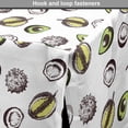 thumbnail image 4 of Tropical Dog Crate Cover, Sketches of Avocados Coconuts and Durian, Easy to Use Pet Kennel Cover Small Dogs Puppies Kittens, 7 Sizes, White Charcoal Grey, by Ambesonne, 4 of 6