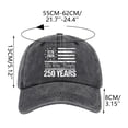 thumbnail image 2 of America 250th Anniversary 1776-2026 Patriotic Baseball Cap, Vintage Washed Cotton Adjustable Hat, Unisex Patriotic Cap for Men Women Daily Outdoor Daily Wear, 2 of 6