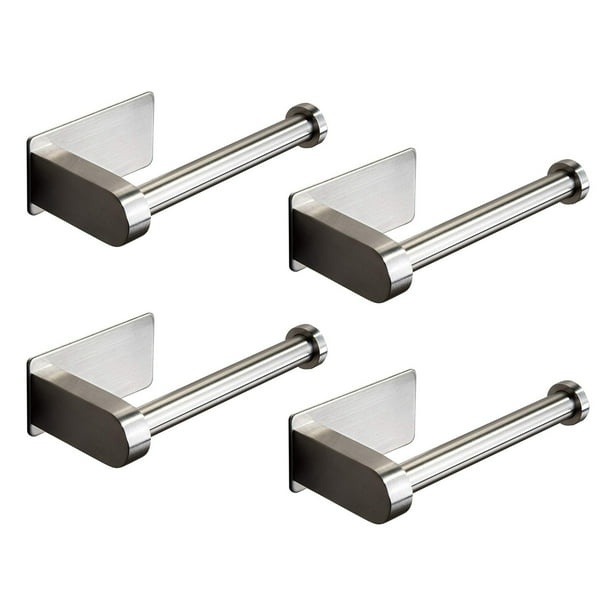 4X Self Soporte de Papel Higiénico Adhesivo-Soporte de Papel Higiénico para Baño Sin Perforación Acero Inoxidable