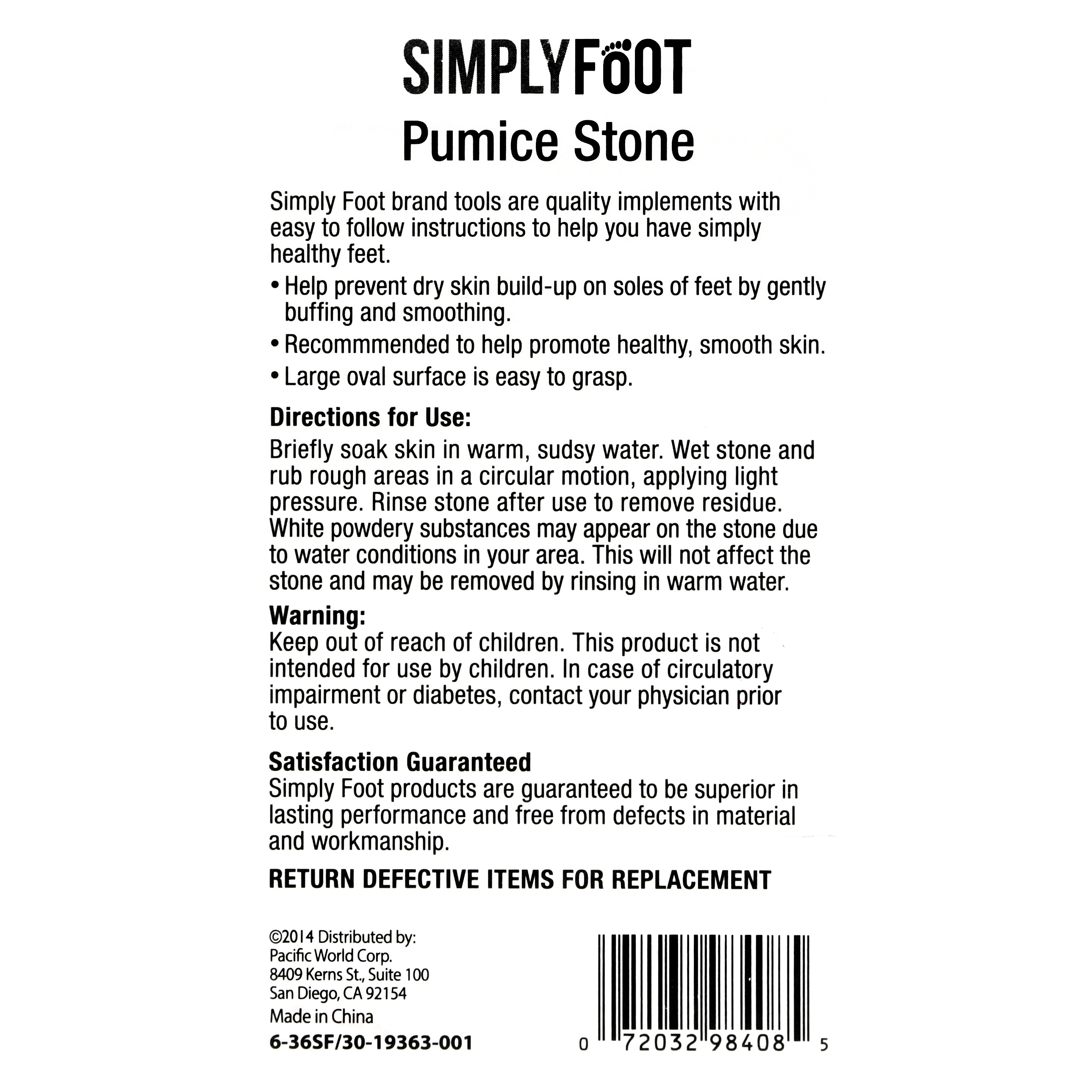 Simply Foot Large Oval-Shaped Pumice Stone for Foot Calluses