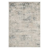 SAFAVIEH Princeton Tennyson Overdyed Floral Area Rug, Silver/Anthracite, 5'1" x 7'6"