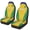 Brasil Flag, variant on POLERO Full Wrapping Edge Car Seat Covers for Automobile Polyester Waterproof Car Seats Protector, Moon Cloud Butterfly
