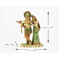 thumbnail image 2 of Green Radha Krishna Brass Small Statue For Puja, Home Mandirs, Decor, Gifts, Showpiece by Pooja Bazar 5 X 11 X 7 In, 2 of 5