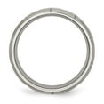 thumbnail image 2 of Chisel Titanium Brushed 6mm Beveled Edge Notched Band, 2 of 7