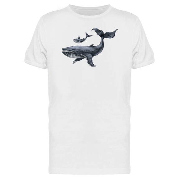 Big Whale And Little Whale T-Shirt Men -Image by Shutterstock, Male x-Large
