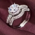 thumbnail image 5 of K-KED Elegant Women 925 Silver Filled Ring Cubic Zircon Wedding Ring Delicate Jewelry Sz 6-10-7, 5 of 6