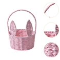 thumbnail image 6 of Esquirla Easter Woven Flower Basket Easter Decoration with Handle, Flower Girl Basket Easter Egg Basket for Party, Garden Pink, 6 of 8