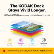 KODAK Dock Plus 4PASS Instant Photo Printer (4x6 inches) + 10 Sheets