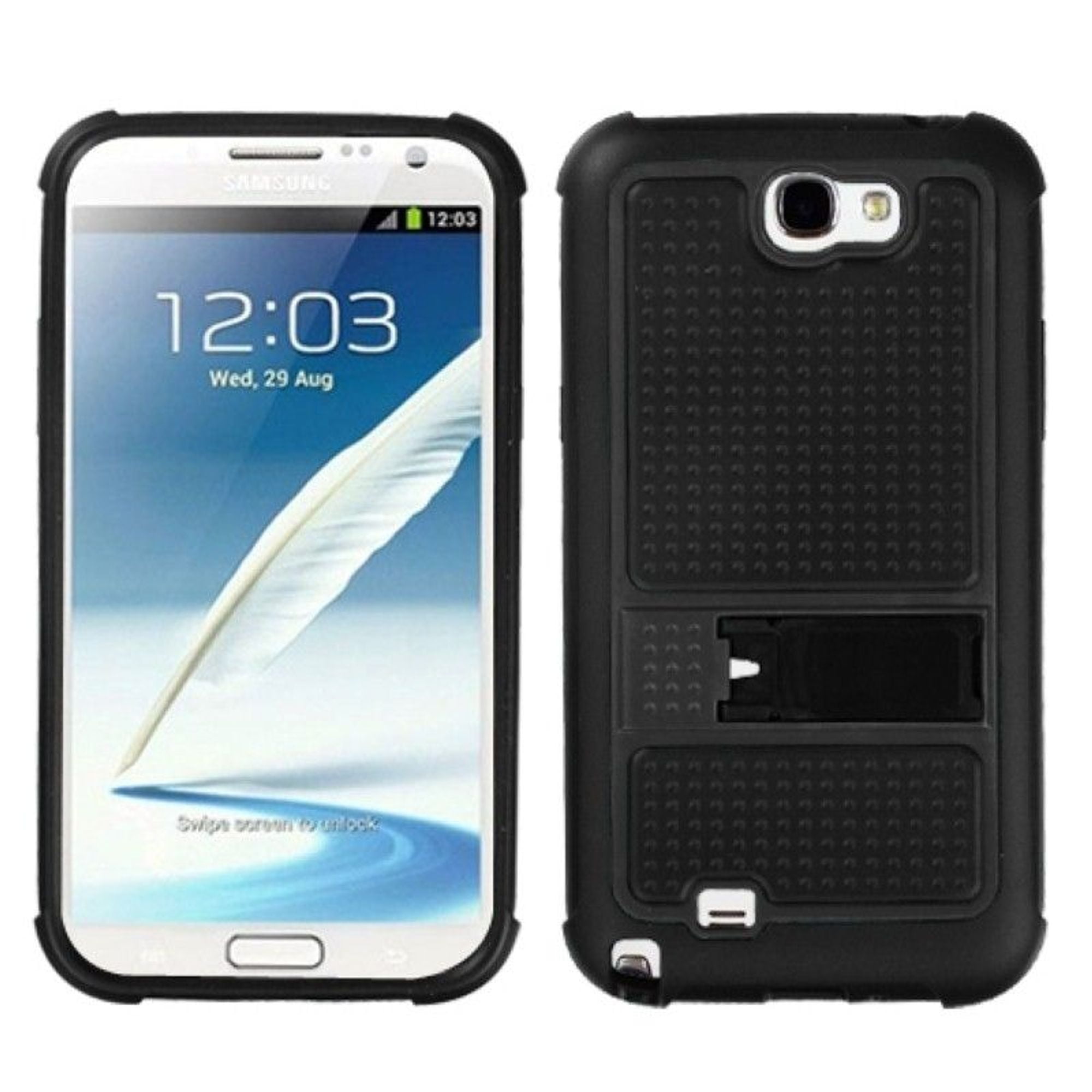 Samsung Galaxy Note 2 Case, by Insten Gummy Hard Plastic Silicone Cover
