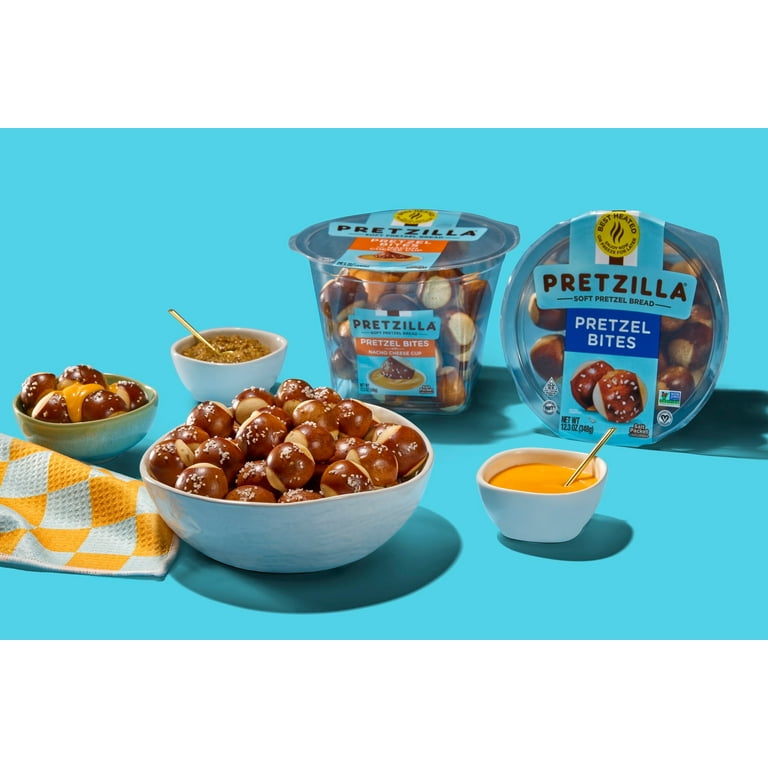 Pretzilla Soft Pretzel Bites with Mustard Cup Tub 12.3oz Master