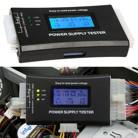 TSV 20/24 4/6/8 PIN Computer PC Laptop Power Supply Tester (5th Generation) for ATX, ITX, BTX, IDE,PCI-E HDD,SATA, BYI Connectors, 1.8'' LCD (Best Power Supply Tester)
