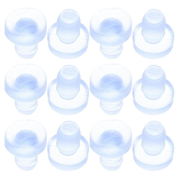 MLINS 50PCS Glass Table Top Bumpers with Stem Clear Soft Rubber Grippers Anti Slip Pads Non Adhesive Patio Table Spacers for Table Cabinet