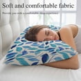 thumbnail image 5 of Spring Leaves Pillow Covers Queen, Blue Plants Country Botanical Leaf Beige Soft Brushed Microfiber Breathable Throw Pillow Covers, Pillowcase with Zipper for Couch Sofa Bedroom Living Room 20"x30", 5 of 9