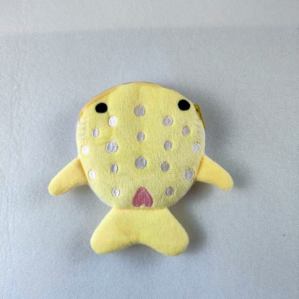 Monedero de tiburón de dibujos animados para niños, bolsa de peluche con cremallera, embalaje de cable de datos, colgante de joyería, pequeños regalos