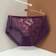 thumbnail image 4 of Gibobby Braguitas Slim Fit Bragas sexys ahuecadas, calzoncillos de cintura media de malla para mujer sin rastro de encaje bordado de para mujer(Morado， L), 4 of 5