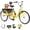 Yellow, variant on Adult Tricycles, 7 Speed Adult Trikes 24 inch 3 Wheel Bikes, Cruise Bike with Basket for Seniors, Women, Men for Recreation, Shopping, Exercise, Multiple Colors
