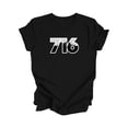 thumbnail image 1 of 716 Buffalo New York USA Code Régional Skyline de la Ville Cadeau - T-Shirt Unisexe - Inspired X, 1 of 1