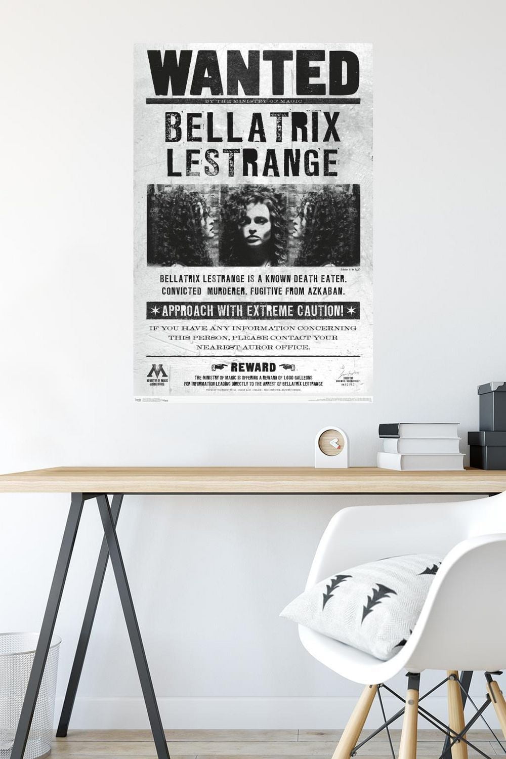 The Wizarding World: Harry Potter - Bellatrix Wanted Poster Wall Poster, 14.725" x 22.375"