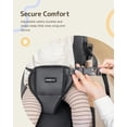thumbnail image 4 of HOMEAL - Asiento elevador para silla de cocina, transpirable para mesa de comedor con respaldo y correas ajustables, asiento elevador port&aacute;til de viaje para ni&ntilde;os, gris oscuro, 4 of 8