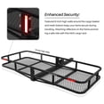 thumbnail image 4 of ARKSEN 60" x 20" x 6" Hitch Mount Folding Cargo Carrier W/Cargo Bag, Net, Hitch Stabilizer & 2 Ratchet Straps Combo, 4 of 7
