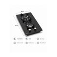 thumbnail image 3 of Parrilla de Gas Maxims Empotrable 2 Quemadores Cristal Negro 30cm 127V Gas LP y Natural, 3 of 3