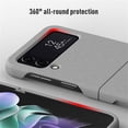 thumbnail image 5 of SaniMore for Samsung Galaxy Z Flip 4 6.7" Folding Hinge Fluffy Paint Case, Rugged PC Anti-Fingerprint Anti-Scratch Full Body Protective Case for Samsung Z Flip 4 Women Men, Darkgreen, 5 of 7