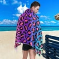 thumbnail image 5 of Jungle Colorful Leopard Beach Towel 30" x 60", Quick Dry Bath Towel Super Absorbent Lightweight Travel Towel for Beach Yoga Swim Sport Camping Holiday, 5 of 7
