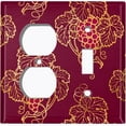 thumbnail image 4 of Metal Light Switch Plate Cover Elegant Burgundy Grape Vine Damask DAM075, 4 of 13