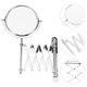 thumbnail image 5 of Espejo de pared redondo de 6 pulgadas con aumento 3x, retráctil de doble cara, giratorio 360 grados, para baño, ideal para maquillaje., 5 of 8