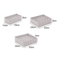thumbnail image 3 of Fabric Multifunctional Socks Storage Box - 3 Piece Box for Household Clothing Storage Organizer Set, Foldable Cloth Organizer Drawer., 3 of 5