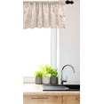 thumbnail image 3 of Ambesonne Damask Window Valance, Floral Boho Rococo Design, 54" X 12", Eggshell Pale Mustard, 3 of 3