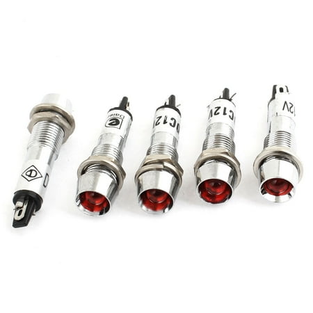 Unique Bargains TPMS Car Bike Bicycle Red LED Tire Pressure Valve Stem Caps Indicator 5 Pcs