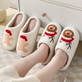 thumbnail image 7 of Christmas Elk Slippers For Women And Men Fuzzy Fluffy Slippers Warm Cozy House Slippers Slip-on Indoor Outdoor Slippers, 7 of 7