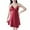Burgundy, variant on Wyobmus Women's Satin Nightgown Comfortable Sleeveless Bowtie Pj Dress Solid V Neck Adjustable Slit Sleepwear Full Slip Babydoll Sleepwear Black