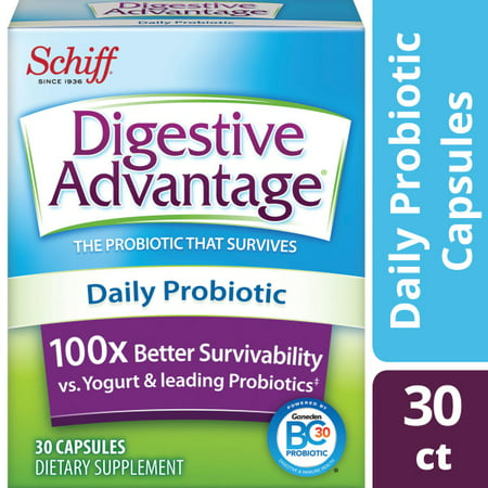 Digestive Advantage Daily Probiotic - 30 Capsules - Survives Better than 50